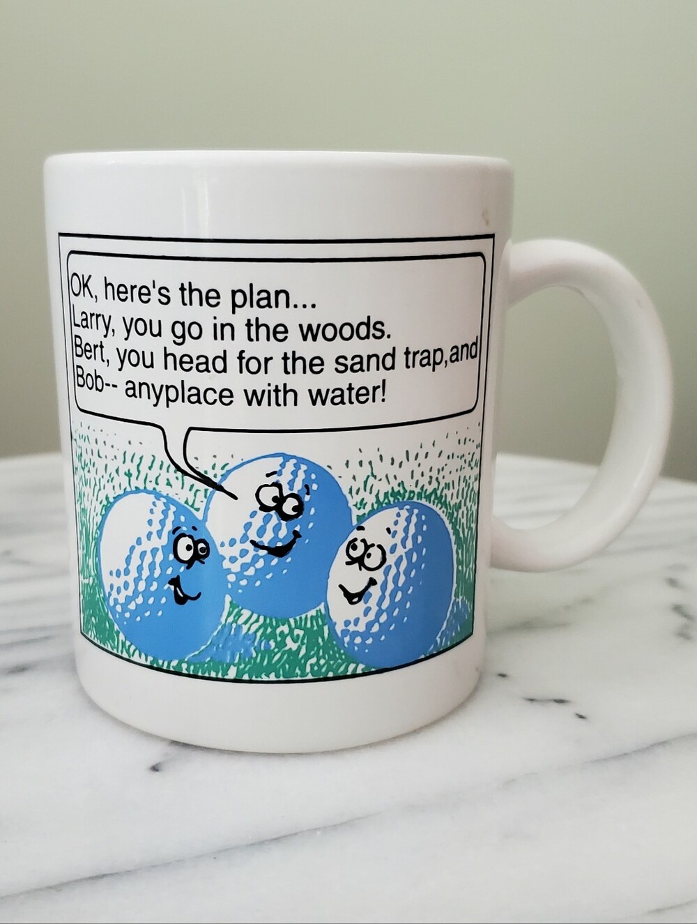 Hallmark Shoebox Larry Bert & Bob Funny Golf Coffee Mug